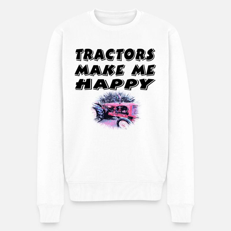 Traktor - Männer Premium Bio Pullover - Weiß