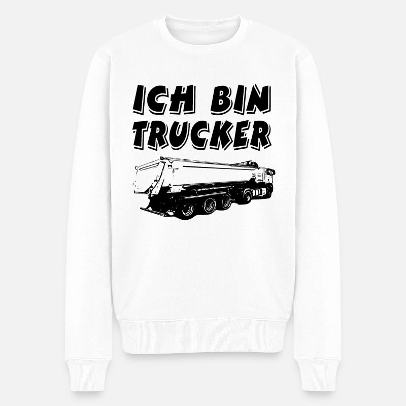 Trucker - Männer Premium Bio Pullover - Weiß