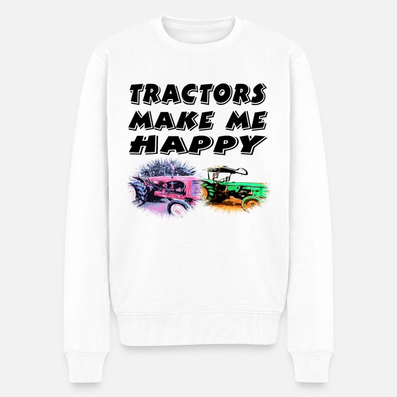 Traktor - Männer Premium Bio Pullover - Weiß