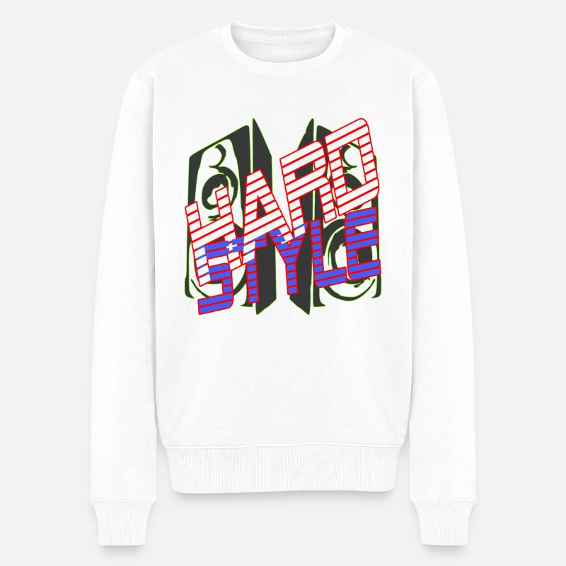 Hardstyle avec haut-parleurs - Pull Premium bio Homme - blanc