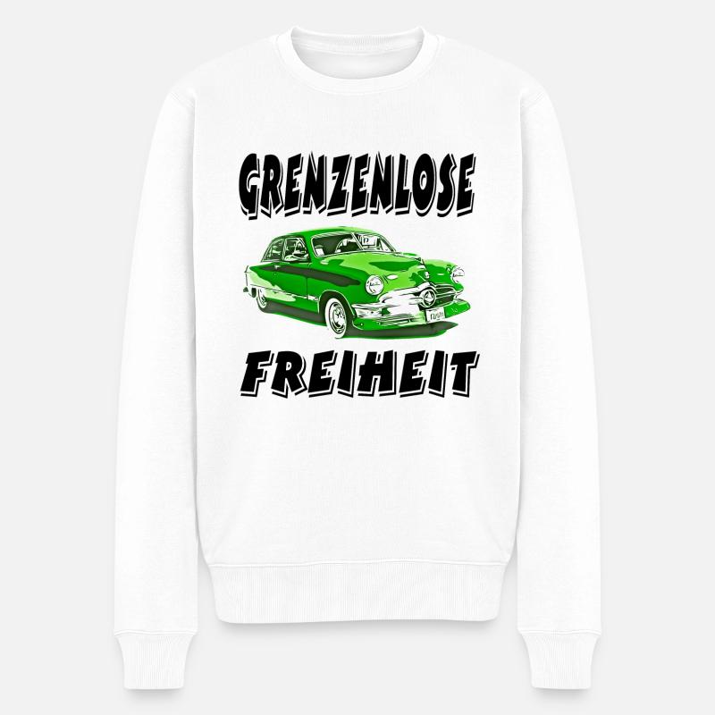 Auto - Männer Premium Bio Pullover - Weiß