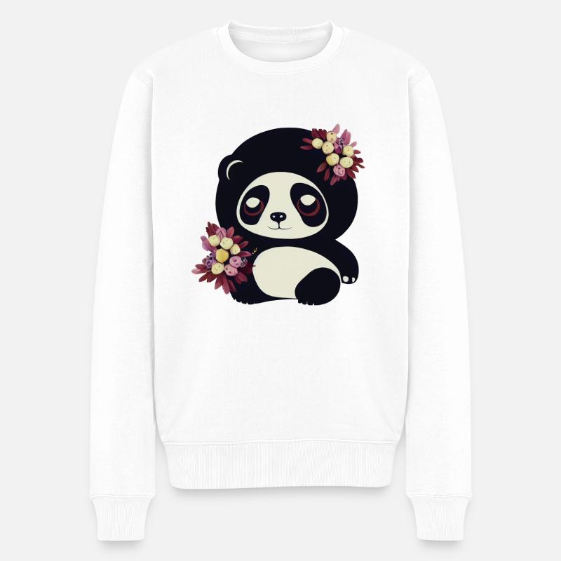 Panda 6 - Pull Premium bio Homme - blanc