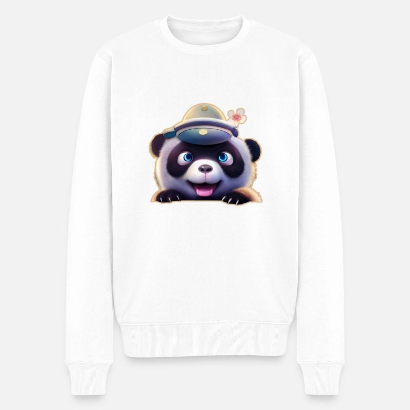 Panda 2 - Pull Premium bio Homme - blanc