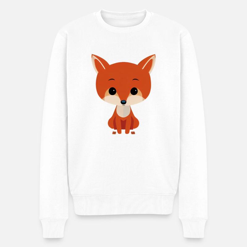 Baby Fuchs - Männer Premium Bio Pullover - Weiß