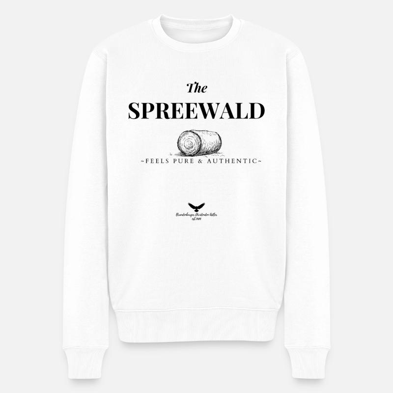The Spreewald feels pure and authentic - Männer Premium Bio Pullover - Weiß