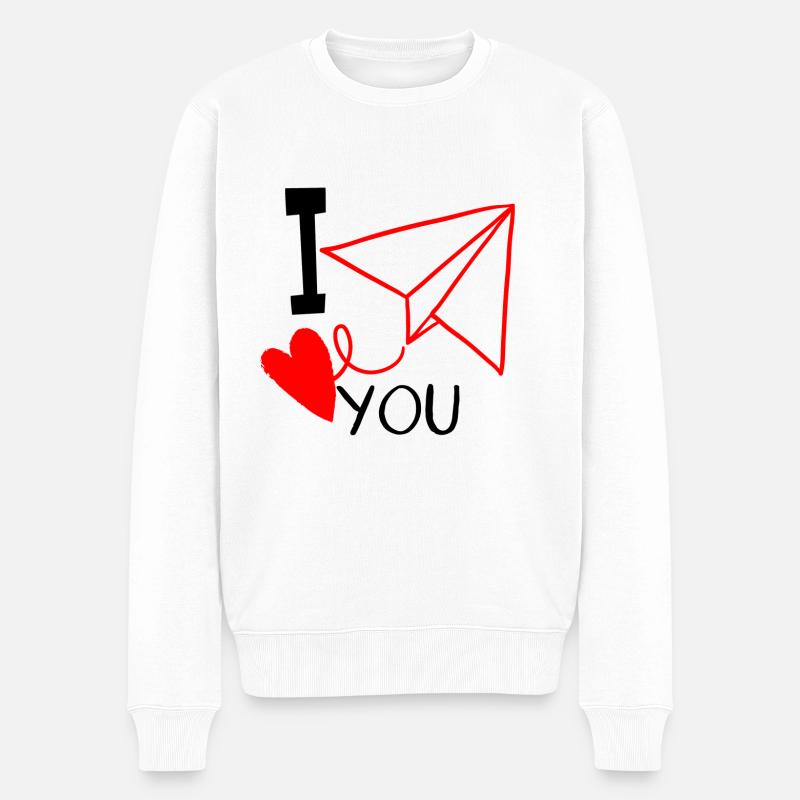 Je t'aime - Pull Premium bio Homme - blanc