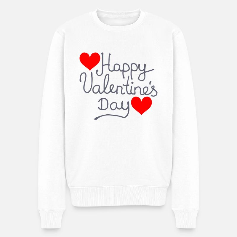 Joyeuse Saint-Valentin - Pull Premium bio Homme - blanc