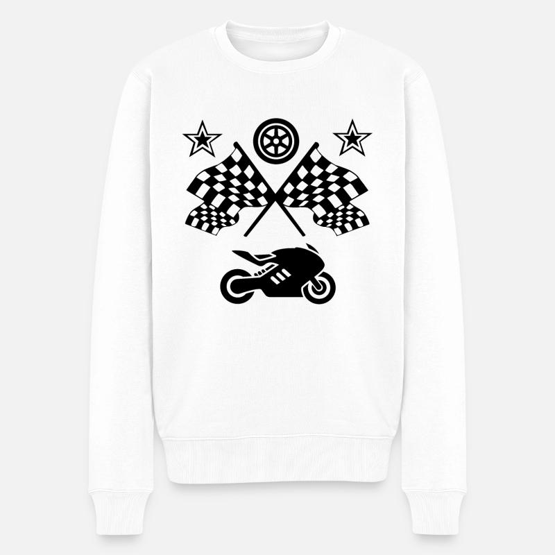 Motocyclette - Pull Premium bio Homme - blanc