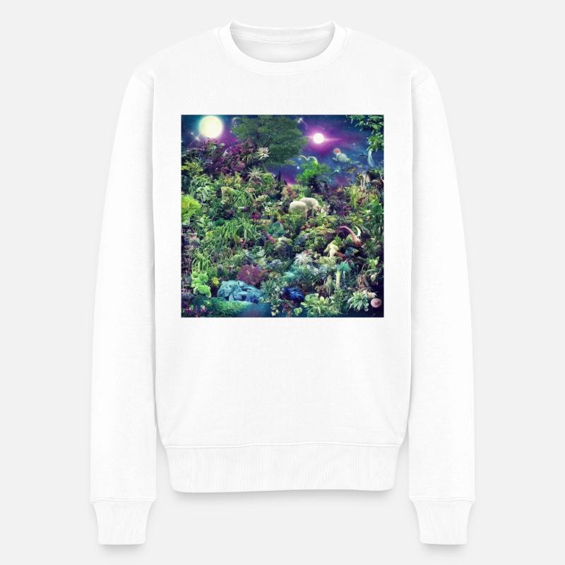 Dreamylife V5 - Männer Premium Bio Pullover - Weiß