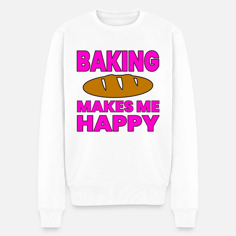 Backen - Männer Premium Bio Pullover - Weiß