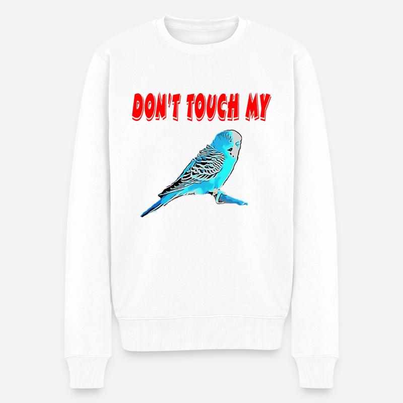 Perruche ondulée - Pull Premium bio Homme - blanc