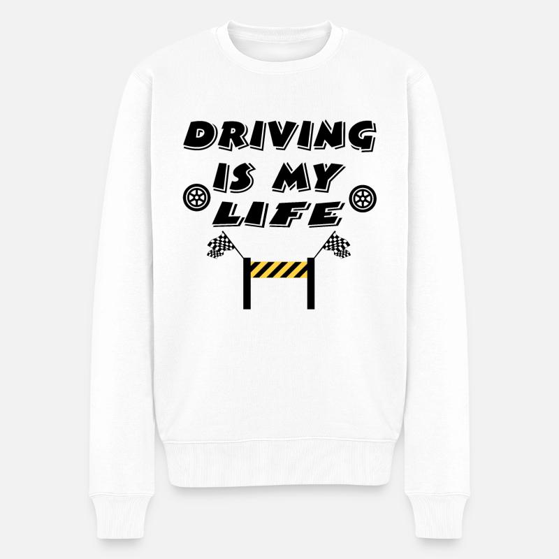 Voiture - Pull Premium bio Homme - blanc