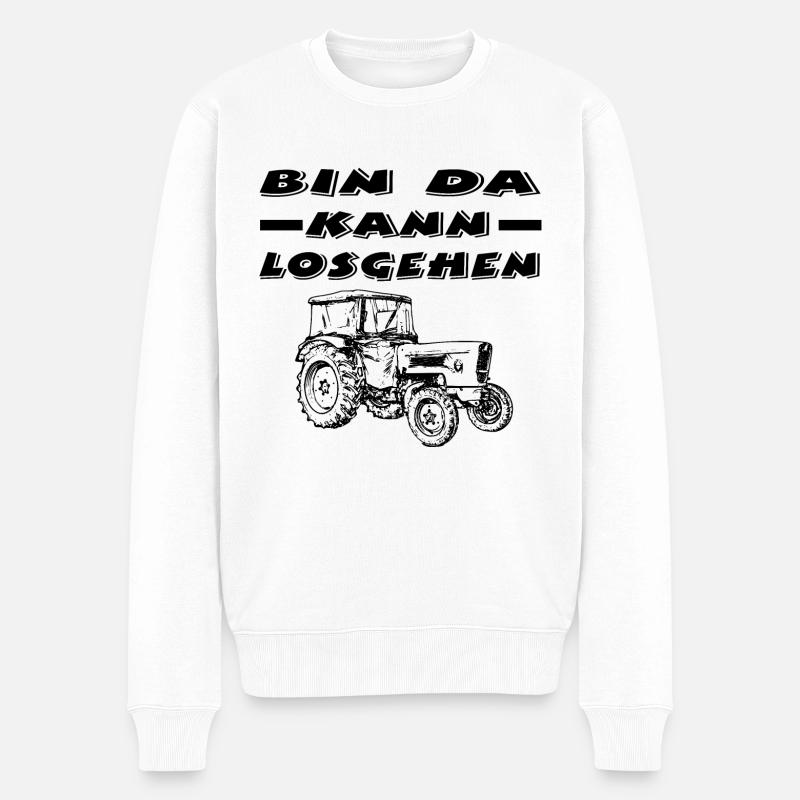 Traktor - Männer Premium Bio Pullover - Weiß