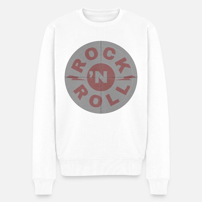 Rock n Roll - Männer Premium Bio Pullover - Weiß