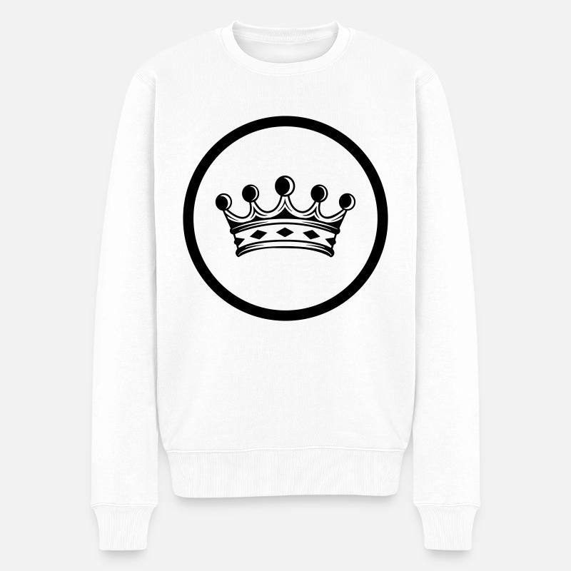 Couronne - Pull Premium bio Homme - blanc