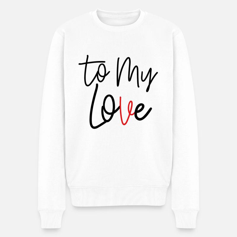 Je t'aime - Pull Premium bio Homme - blanc