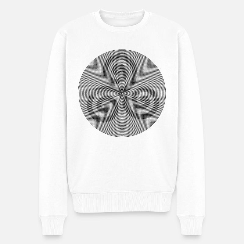 Triskele - Männer Premium Bio Pullover - Weiß
