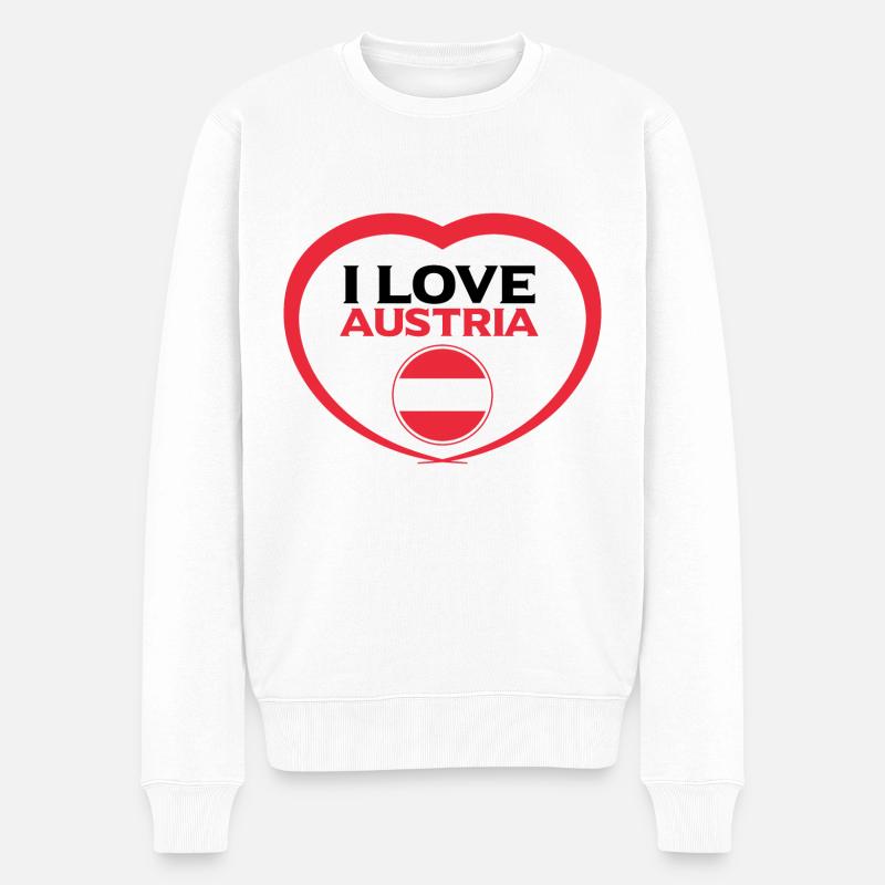 j'aime Autriche - Pull Premium bio Homme - blanc