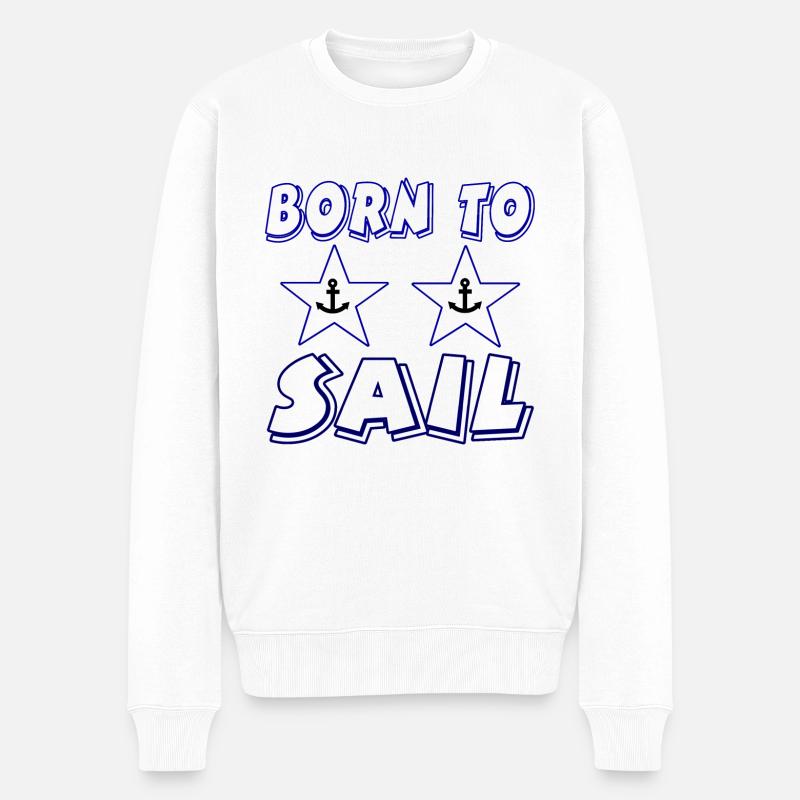 Voile - Pull Premium bio Homme - blanc