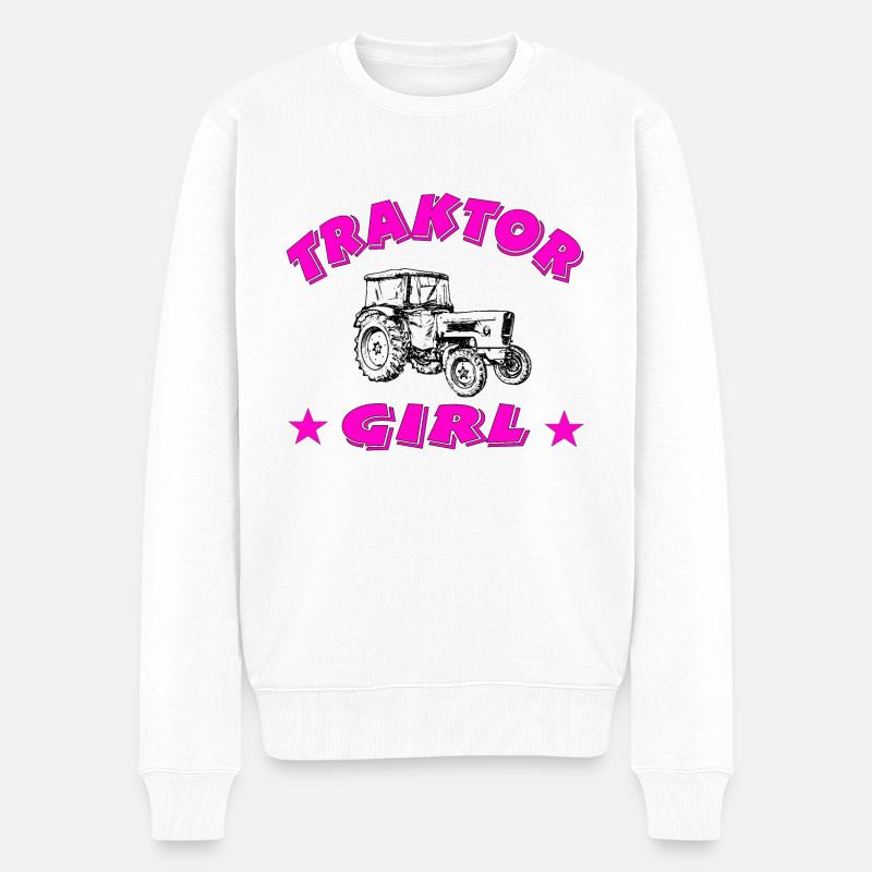 Traktor - Männer Premium Bio Pullover - Weiß