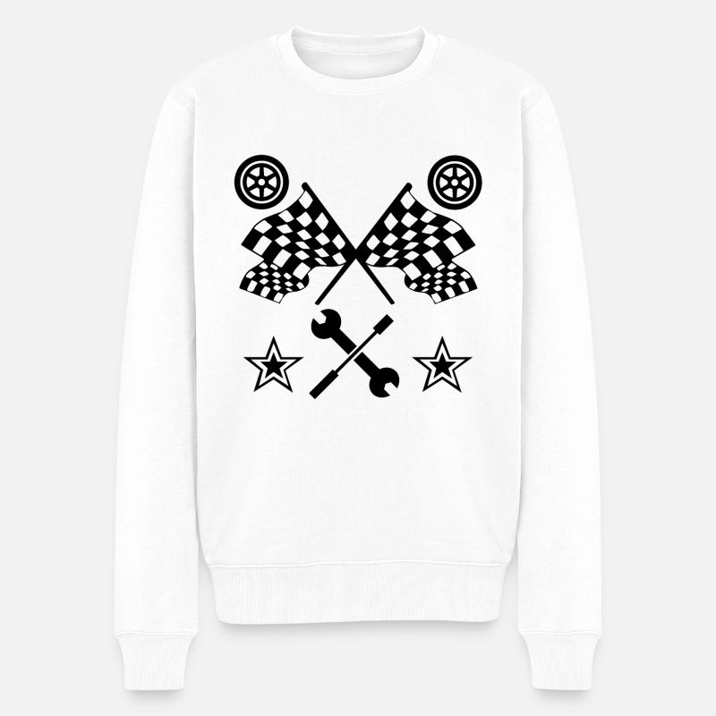 Voiture - Pull Premium bio Homme - blanc