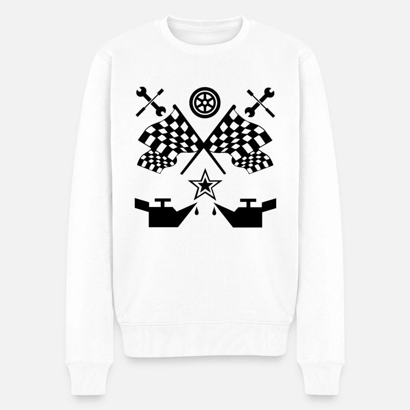 Auto - Männer Premium Bio Pullover - Weiß