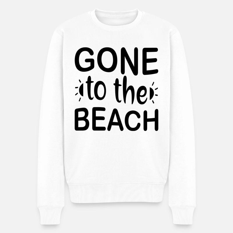 Gone to the Beach - Männer Premium Bio Pullover - Weiß