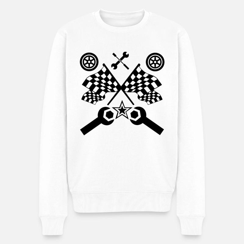 Voiture - Pull Premium bio Homme - blanc