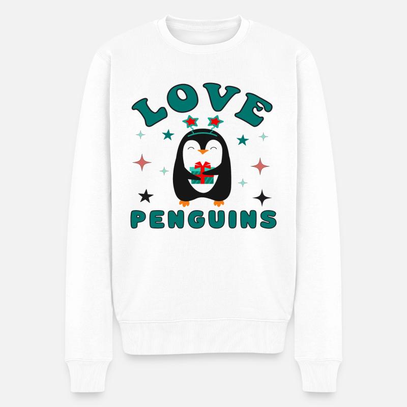 J’adore les pingouins - Pull Premium bio Homme - blanc