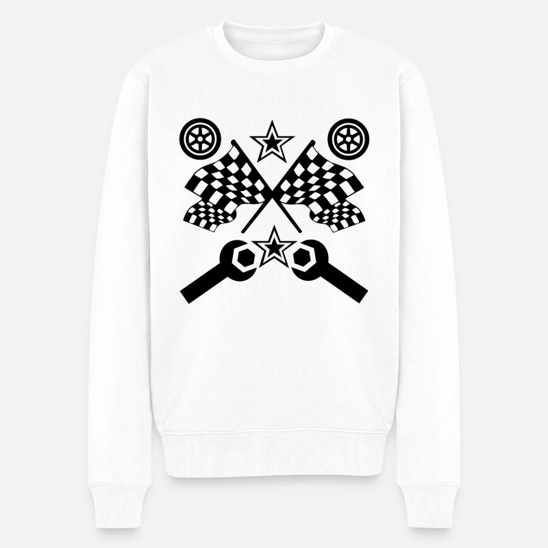 Voiture - Pull Premium bio Homme - blanc