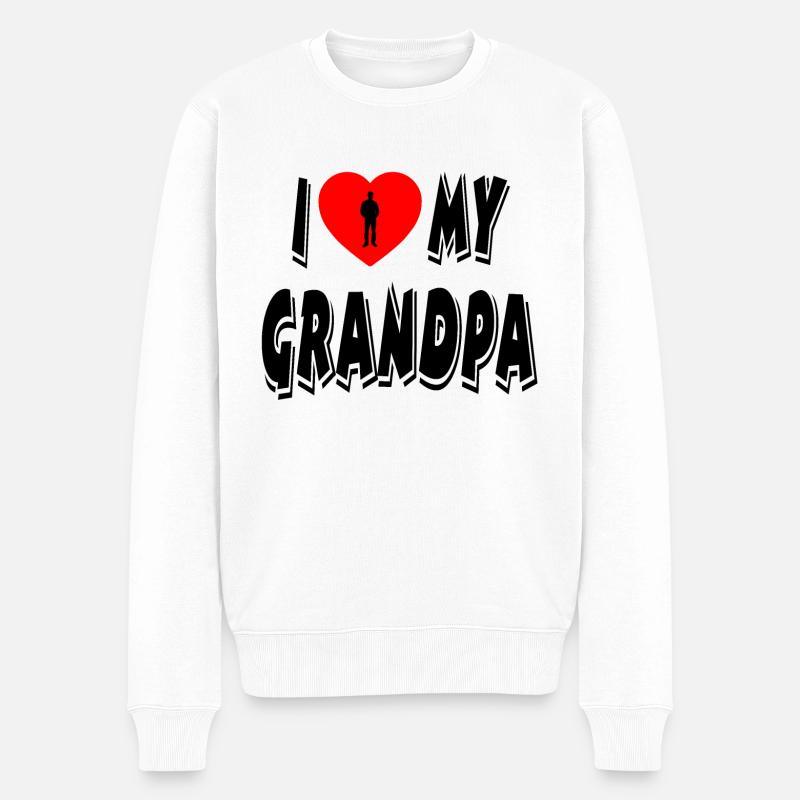 Opa - Männer Premium Bio Pullover - Weiß