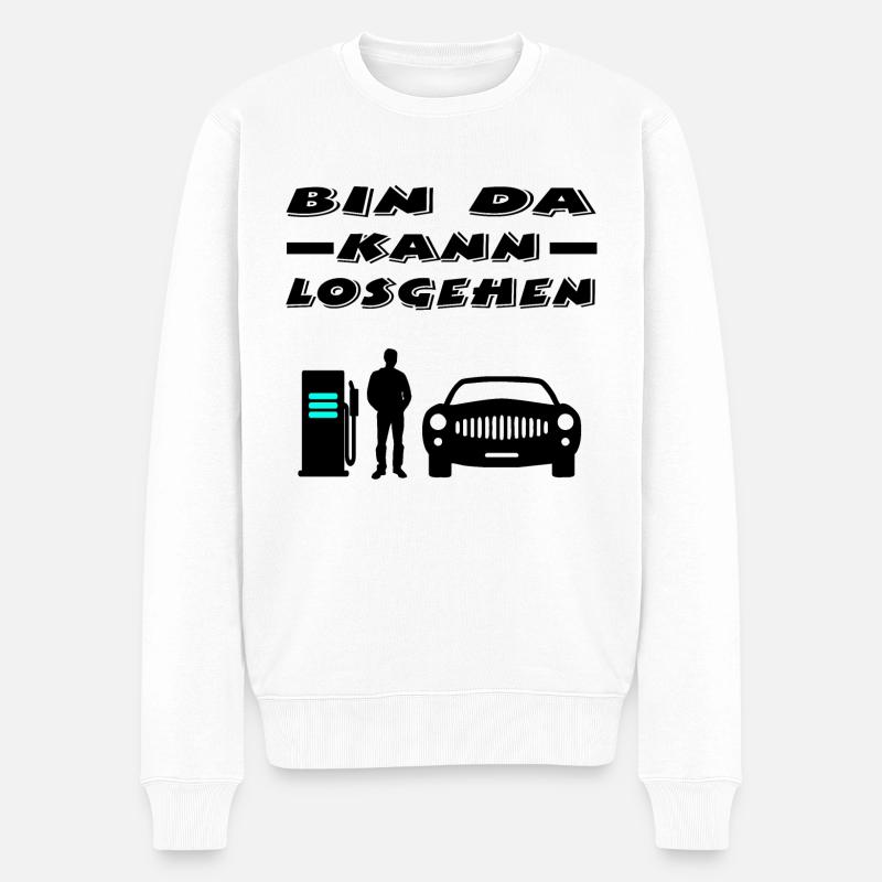 Auto - Männer Premium Bio Pullover - Weiß
