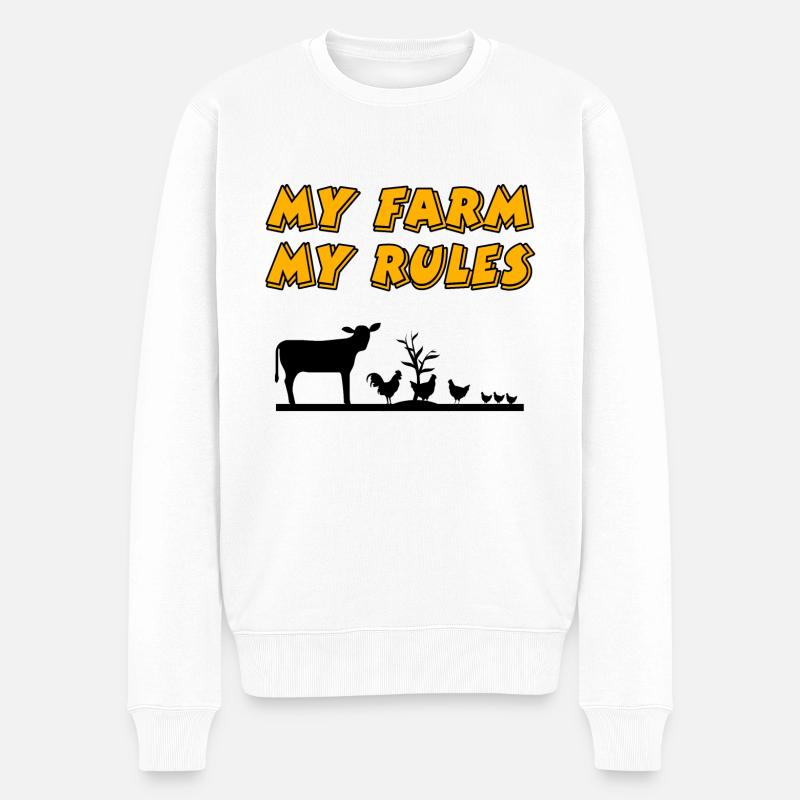 Ferme - Pull Premium bio Homme - blanc