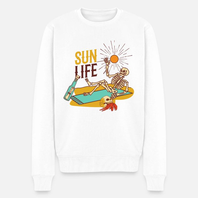 Squelette plage - Pull Premium bio Homme - blanc
