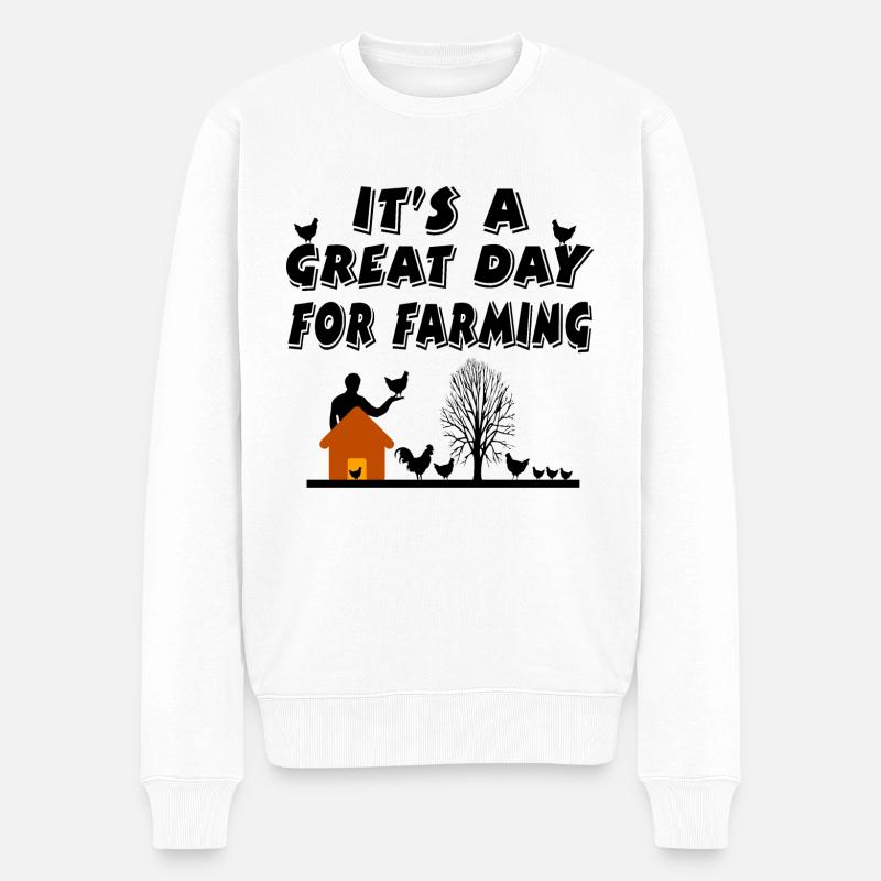 Ferme - Pull Premium bio Homme - blanc