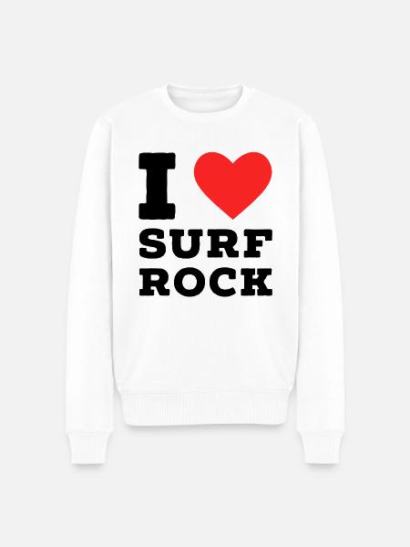 I love surf rock - Men's Premium Organic Jumper - white