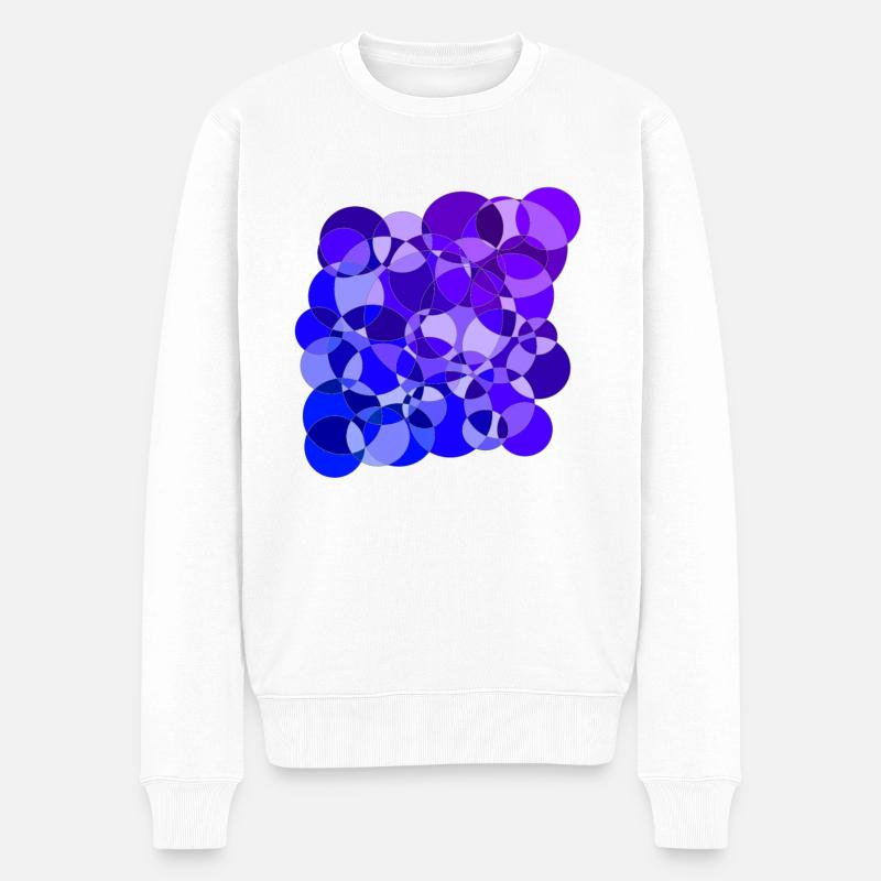 Circles - Männer Premium Bio Pullover - Weiß