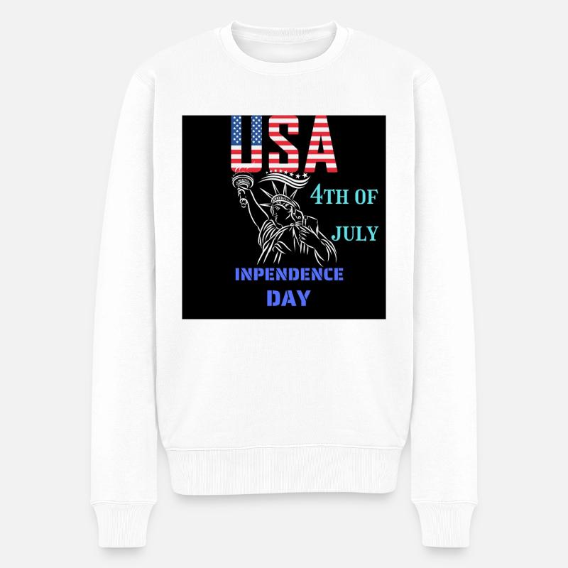 États-Unis, Statue de la Liberté - Pull Premium bio Homme - blanc