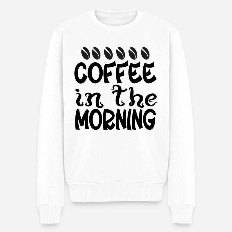 Café le matin - Pull Premium bio Homme - blanc