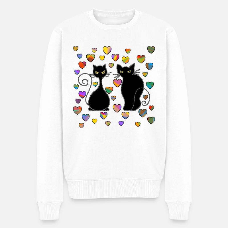 Chats - Pull Premium bio Homme - blanc