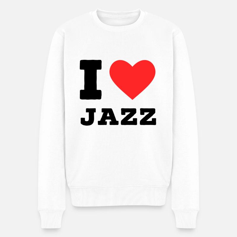 J’adore le jazz - Pull Premium bio Homme - blanc