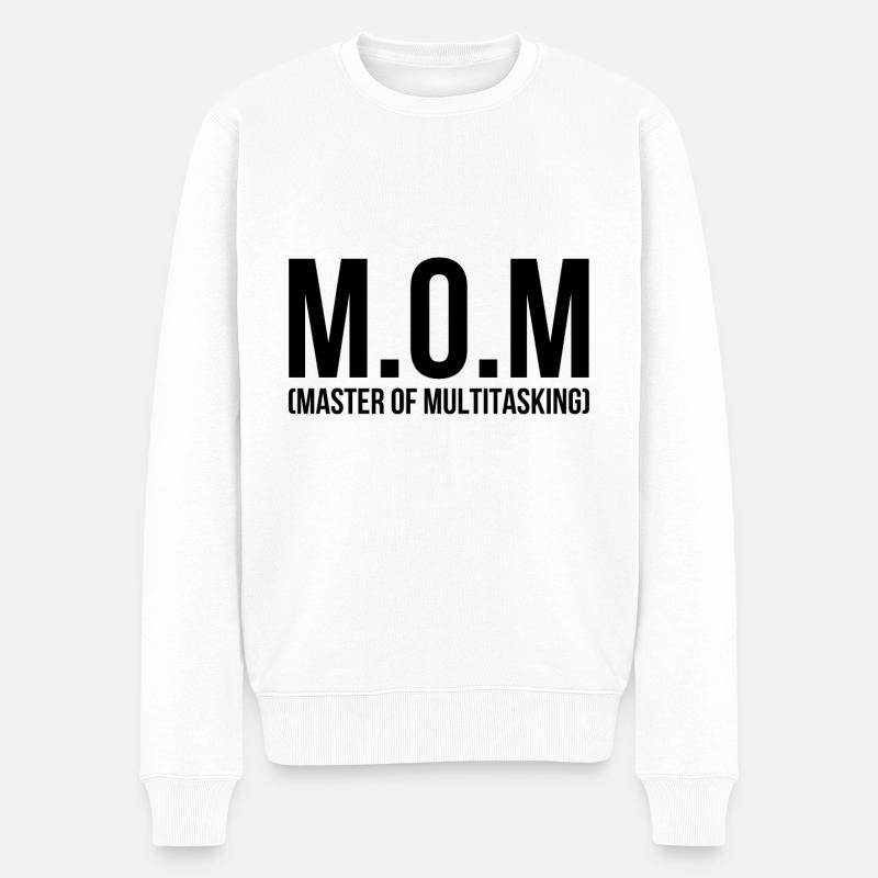 Mom master of multitasking - Männer Premium Bio Pullover - Weiß