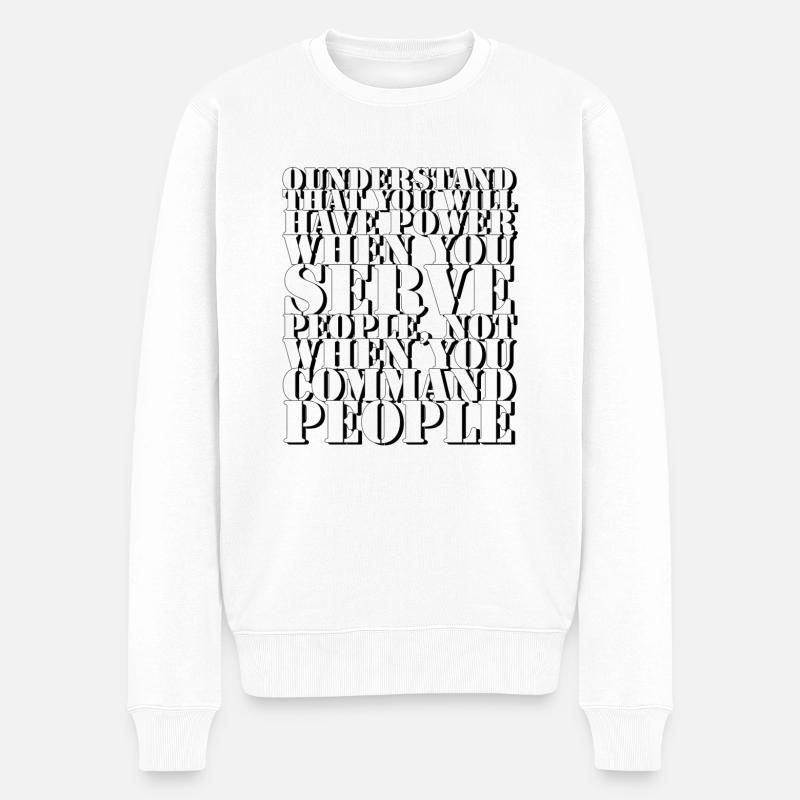 have power - Männer Premium Bio Pullover - Weiß