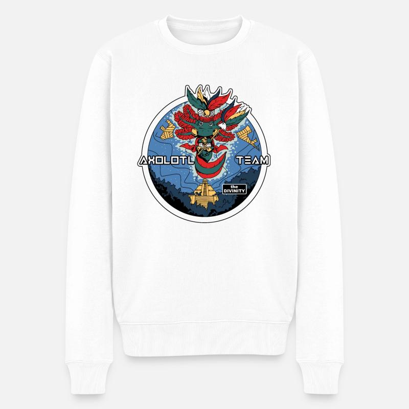 L'antique Axolotl - Pull Premium bio Homme - blanc