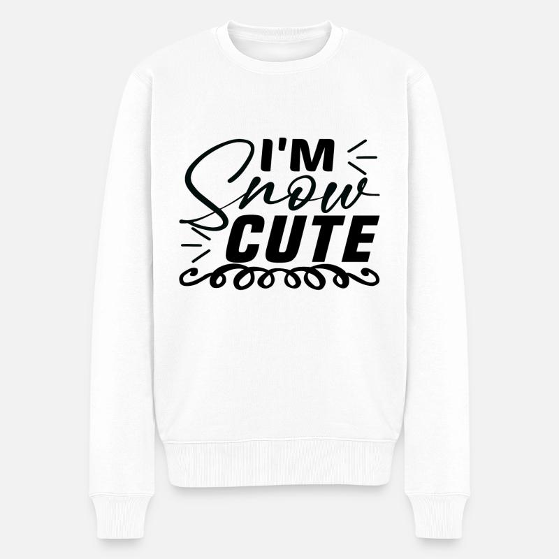 I´m Snow Cute - Männer Premium Bio Pullover - Weiß
