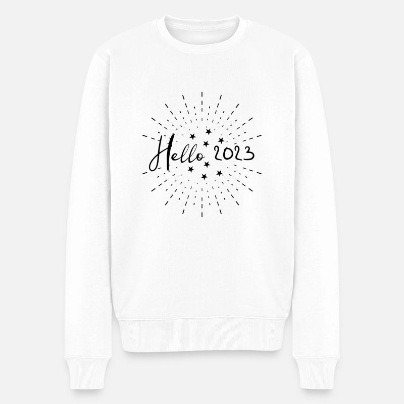 Bonjour 2023 - Pull Premium bio Homme - blanc