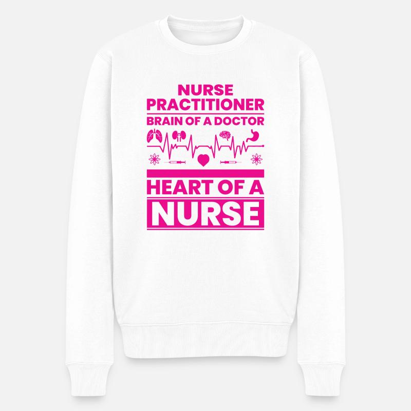 Lustiges Krankenschwestergeschenk Krankenschwester Geschenk - Männer Premium Bio Pullover - Weiß