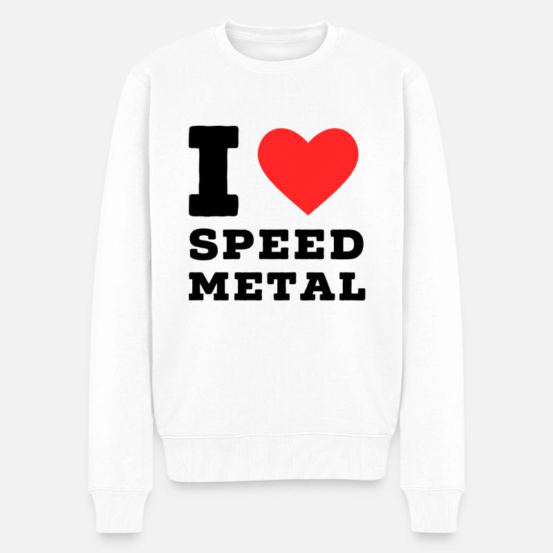 J’adore le speed metal - Pull Premium bio Homme - blanc