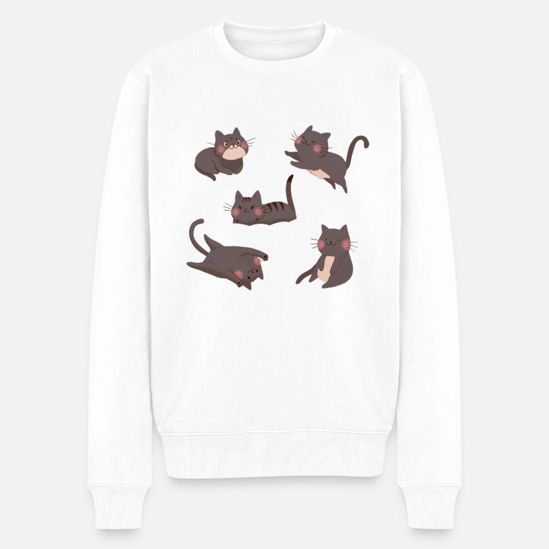 Équipage Black Cat - Pull Premium bio Homme - blanc