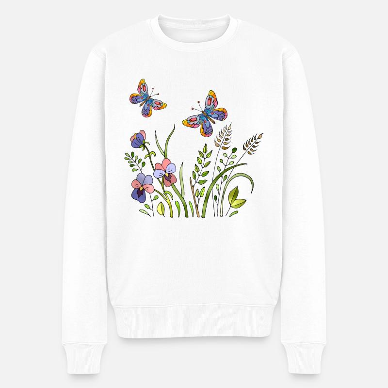 Papillons - Pull Premium bio Homme - blanc